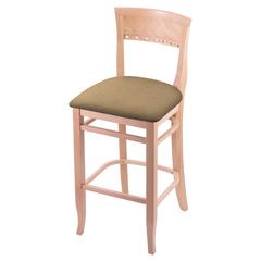 3160 30" Bar Stool with Natural Finish and Canter Sand Seat