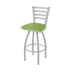 410 Jackie 36" Swivel Bar Stool with Anodized Nickel Finish and Canter Kiwi Green Seat