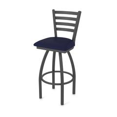 410 Jackie 36" Swivel Bar Stool with Pewter Finish and Canter Twilight Seat