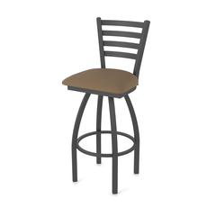 410 Jackie 36" Swivel Bar Stool with Pewter Finish and Rein Thatch Seat