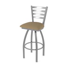410 Jackie Stainless Steel 30" Swivel Bar Stool with Canter Thatch Seat