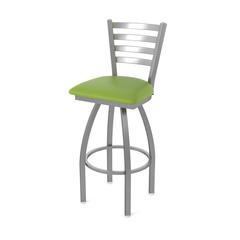 410 Jackie Stainless Steel 30" Swivel Bar Stool with Canter Kiwi Green Seat