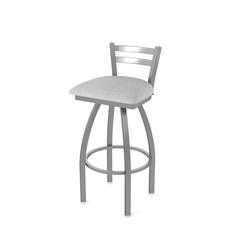 411 Jackie Low Back Stainless Steel 30" Swivel Bar Stool with Graph Alpine Seat