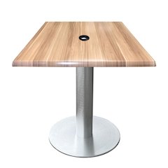 All-Season Table with 36" x 36" Square Natural Top with Umbrella Hole