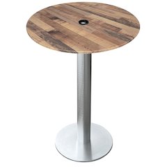 All-Season Table with 32" Diameter Rustic Top with Umbrella Hole
