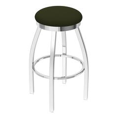 802 Misha 36" Swivel Extra Tall Bar Stool with Chrome Finish and Canter Pine Seat