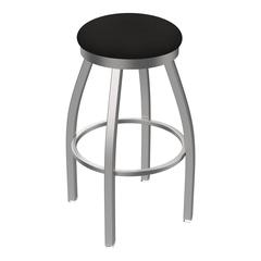 802 Misha Stainless Steel 30" Swivel Bar Stool with Canter Espresso Seat