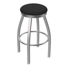 802 Misha Stainless Steel 30" Swivel Bar Stool with Graph Coal Seat