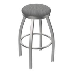 802 Misha Stainless Steel 30" Swivel Bar Stool with Graph Alpine Seat