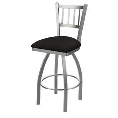810 Contessa Stainless Steel 30" Swivel Bar Stool with Canter Espresso Seat
