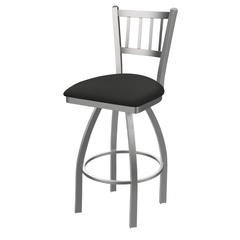 810 Contessa Stainless Steel 30" Swivel Bar Stool with Canter Iron Seat