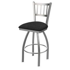 810 Contessa Stainless Steel 30" Swivel Bar Stool with Graph Coal Seat