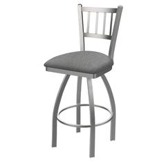 810 Contessa Stainless Steel 30" Swivel Bar Stool with Graph Alpine Seat