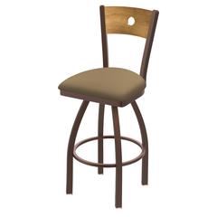 830 Voltaire 36" Swivel Counter Stool with Bronze Finish, Medium Back, and Canter Sand Seat