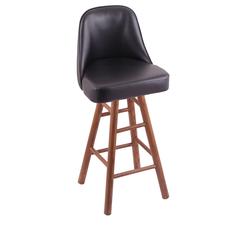 Grizzly 30" Swivel Bar Stool with Smooth Oak Legs, Medium Finish