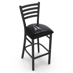 U.S. Space Force 30" Stationary Bar Stool with Black Wrinkle Finish