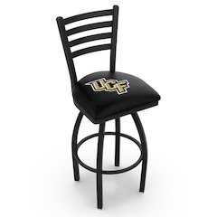 L014 - 36" Black Wrinkle Central Florida Swivel Bar Stool with Ladder Style Back by Holland Bar Stool Co.