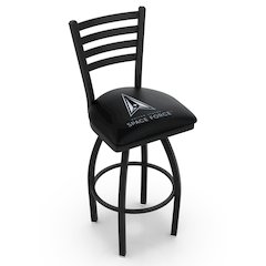U.S. Space Force 30" Swivel Bar Stool with Black Wrinkle Finish
