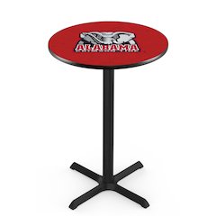 L211 University of Alabama (Elephant)  36' Tall - 36' Top Pub Table w/ Black Wrinkle Finish