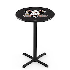 L211 Anaheim Ducks 36' Tall - 36' Top Pub Table w/ Black Wrinkle Finish (4185)