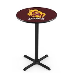 L211 Arizona State University (Sparky) 36" Tall - 36" Top Pub Table with Black Wrinkle Finish