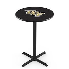 L211 University of Central Florida 36' Tall - 36' Top Pub Table w/ Black Wrinkle Finish