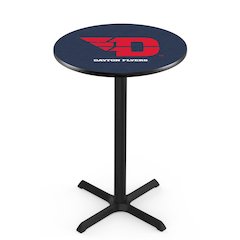 L211 University of Dayton 36" Tall - 36" Top Pub Table with Black Wrinkle Finish
