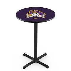 L211 East Carolina University 36' Tall - 36' Top Pub Table w/ Black Wrinkle Finish