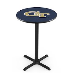 L211 Georgia Tech 36' Tall - 36' Top Pub Table w/ Black Wrinkle Finish