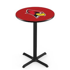 L211 Illinois State University 36' Tall - 36' Top Pub Table w/ Black Wrinkle Finish