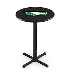 L211 University of North Dakota 36" Tall - 36" Top Pub Table with Black Wrinkle Finish
