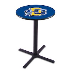 L211 South Dakota State University 36' Tall - 36' Top Pub Table w/ Black Wrinkle Finish