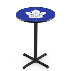 L211 Toronto Maple Leafs 36' Tall - 36' Top Pub Table w/ Black Wrinkle Finish (5601)
