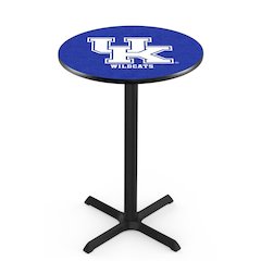 L211 University of Kentucky (UK)  36" Tall - 36" Top Pub Table with Black Wrinkle Finish