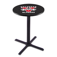 L211 Valdosta State University 36' Tall - 36' Top Pub Table w/ Black Wrinkle Finish