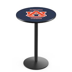 L214 Auburn University 36' Tall - 36' Top Pub Table w/ Black Wrinkle Finish