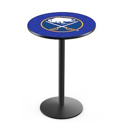 L214 Buffalo Sabres 36" Tall - 36" Top Pub Table with Black Wrinkle Finish (6569)