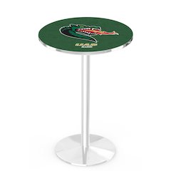 L214 University of Alabama at Birmingham 36' Tall - 36' Top Pub Table w/ Chrome Finish