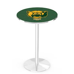 L214 Baylor University 36' Tall - 36' Top Pub Table w/ Chrome Finish