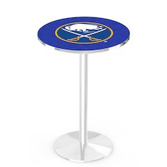 L214 Buffalo Sabres 36" Tall - 36" Top Pub Table with Chrome Finish (8365)