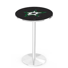 L214 Dallas Stars 36" Tall - 36" Top Pub Table with Chrome Finish (8563)