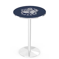 L214 Georgetown University 36" Tall - 36" Top Pub Table with Chrome Finish