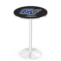 L214 Grand Valley State University 36' Tall - 36' Top Pub Table w/ Chrome Finish