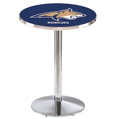 L214 Montana State University 36" Tall - 36" Top Pub Table with Chrome Finish