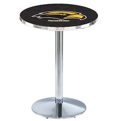 L214 University of Southern Mississippi 36' Tall - 36' Top Pub Table w/ Chrome Finish