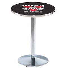 L214 Valdosta State University 36" Tall - 36" Top Pub Table with Chrome Finish