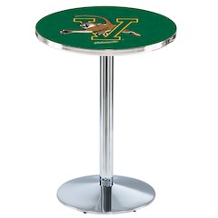 L214 University of Vermont 36" Tall - 36" Top Pub Table with Chrome Finish