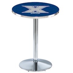 L214 Xavier 36" Tall - 36" Top Pub Table with Chrome Finish