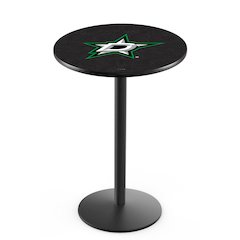 L214 Dallas Stars 36" Tall - 36" Top Pub Table with Black Wrinkle Finish (6767)
