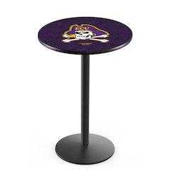 L214 East Carolina University 36' Tall - 36' Top Pub Table w/ Black Wrinkle Finish